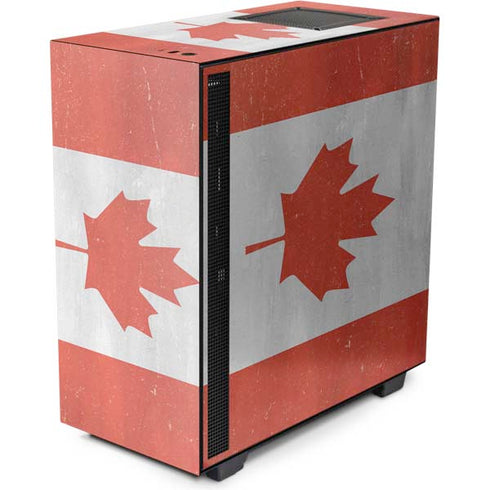 Canada Flag Distressed NZXT H510 Compact ATX Mid-Tower Case Skin
